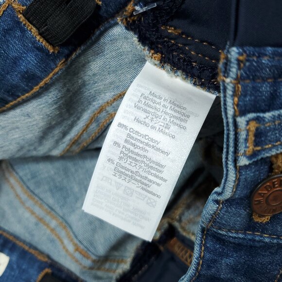 READ Madewell Maternity Side-Panel Skinny Jeans Size 24 Blue Adjustable Edition - Picture 5 of 9